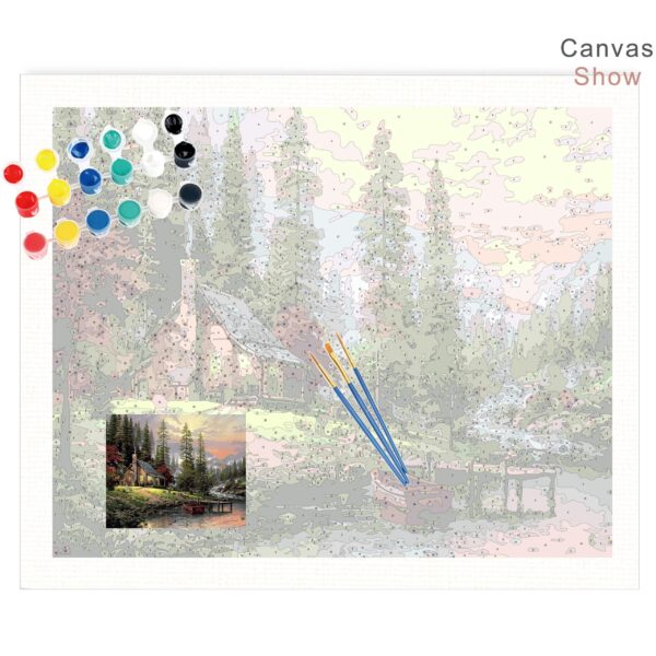 Landscape Canvas Painting By Numbers Unique Wall Art - Image 2
