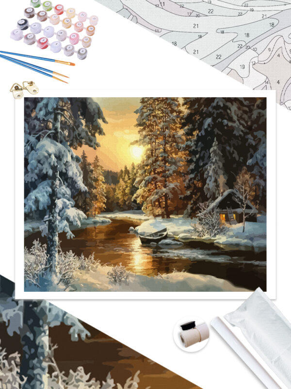 Snow Forest DIY Painting By Numbers Modern Wall Art - Image 5