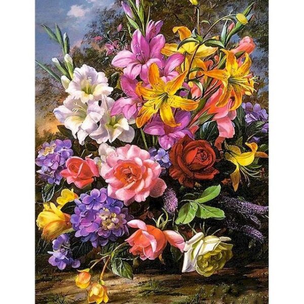 Painting By Numbers Kit Flower Colouring - Image 5