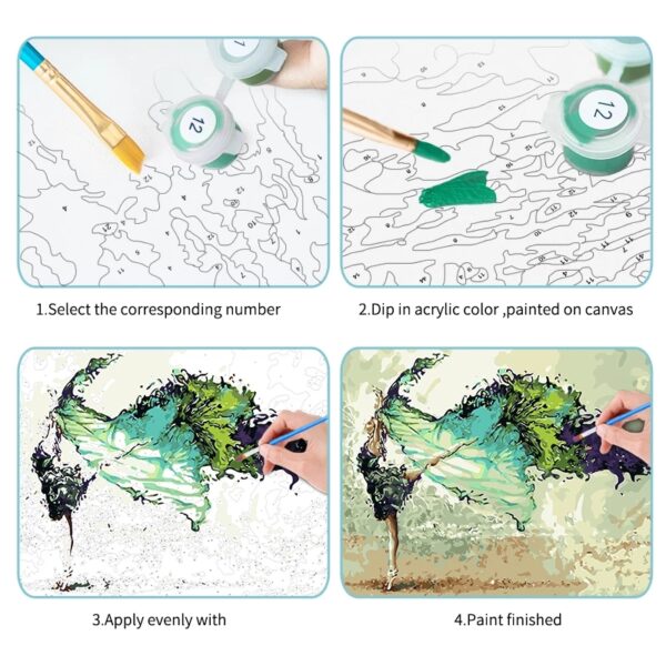 Painting By Number Animal Frog On Canvas - Image 12