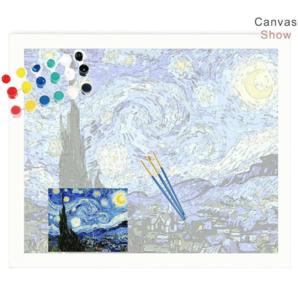Blue Flower Paint By Numbers - Image 2