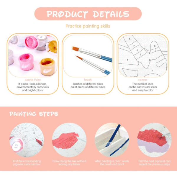 DIY Numbers Painting Kit, Decorative Leaf - Image 2