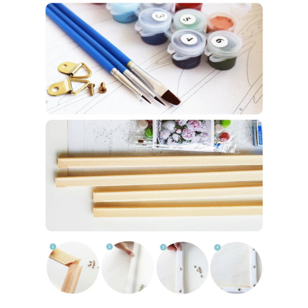 Painting By Numbers Animal Oil Paint Kit, Cute Baby Elephant - Image 3